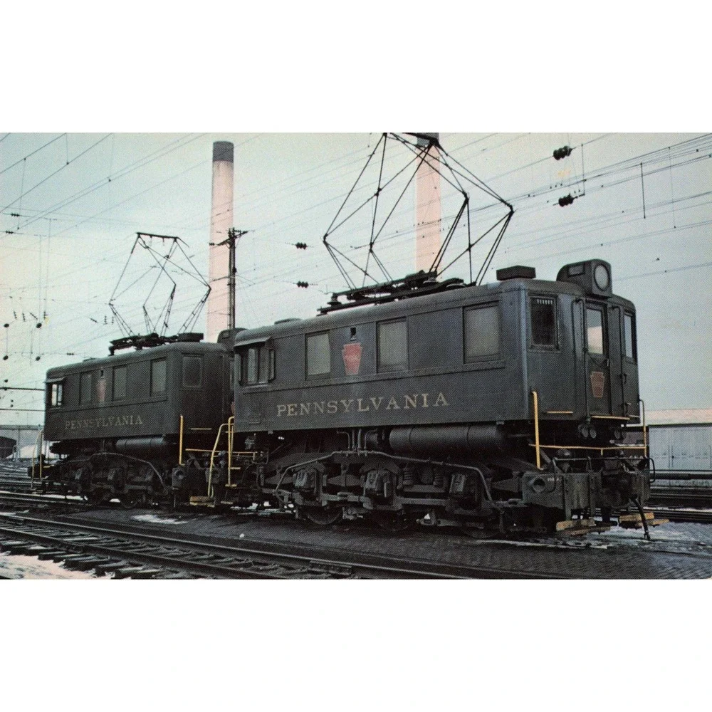 PRR Pennsylvania Railroad Electric Switcher B1 Postcard Vanishing Vistas JT-746